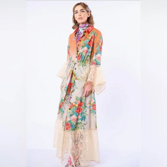 ARATTA Maxi Dress with Lace Details SEALED IN MANUFACTURER PLASTIC PACKAGE - Picture 2 of 2